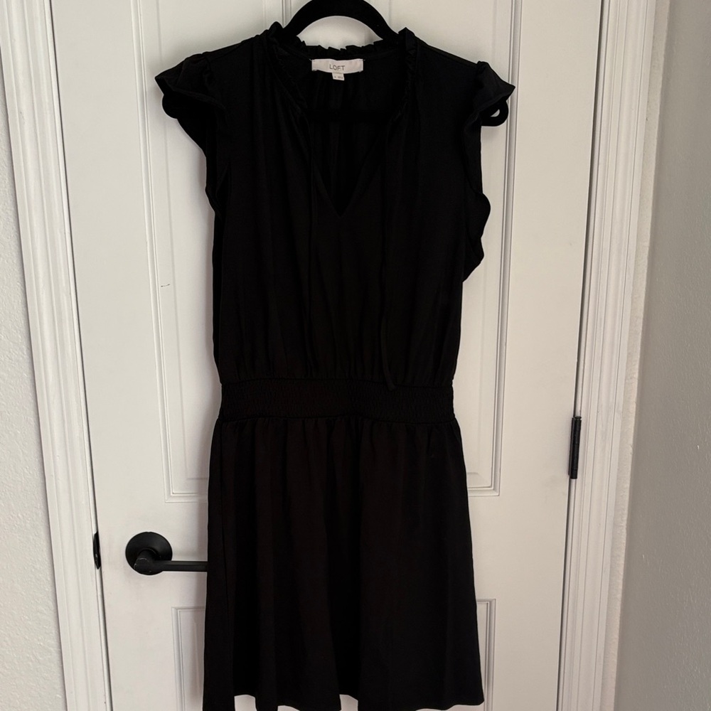 LOFT Elegant Black Mini Dress